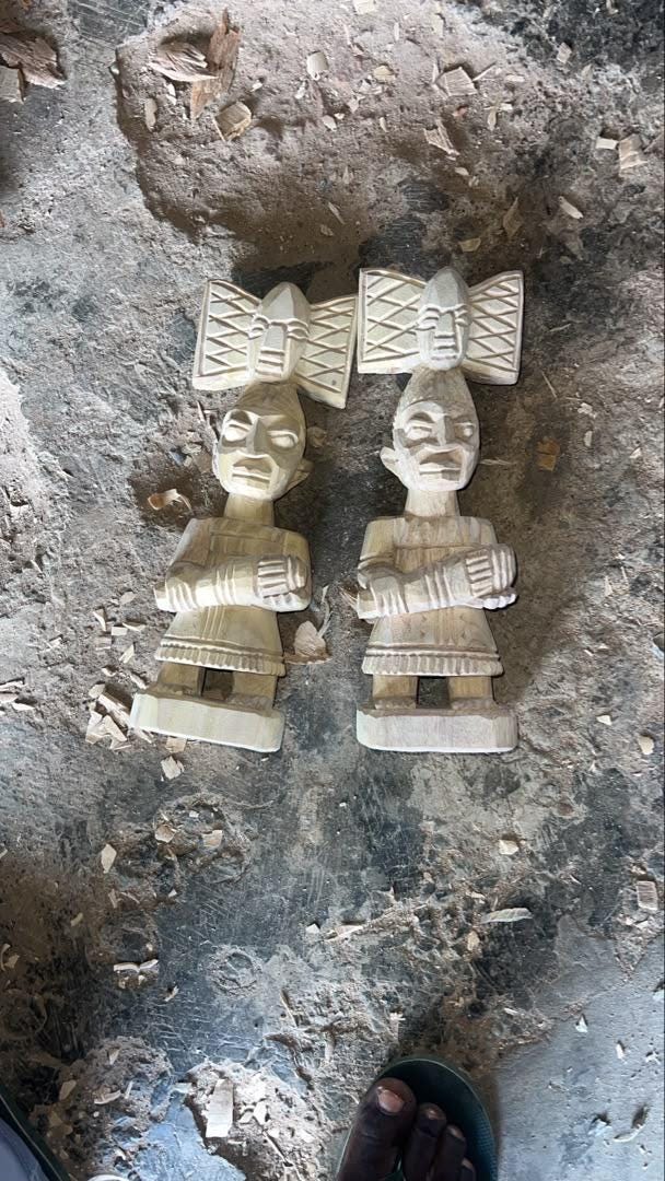 Authentic Traditional Yoruba Oya Statue Hand Carved in Oyo.