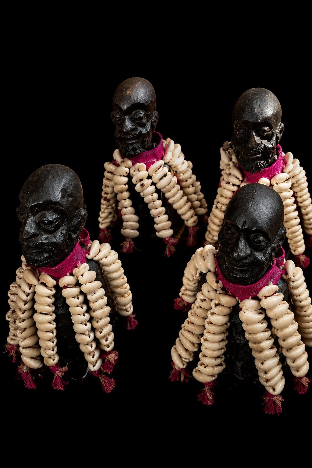 Yoruba 100 Cowrie Shells 11 inches Ere Esu Alaje Spiritual Statue