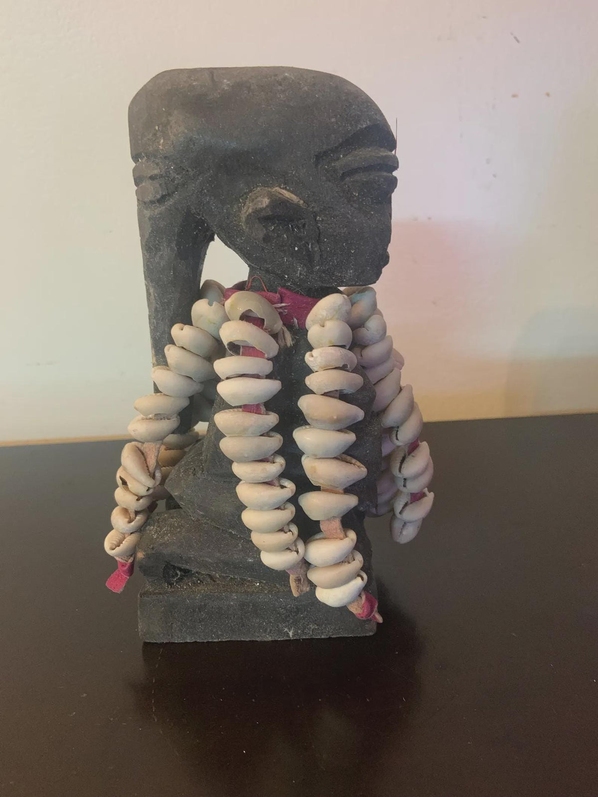 7 inch high Authentic Yoruba 80 plus Cowrie Shells Ere Esu Alaje Spiritual Statue