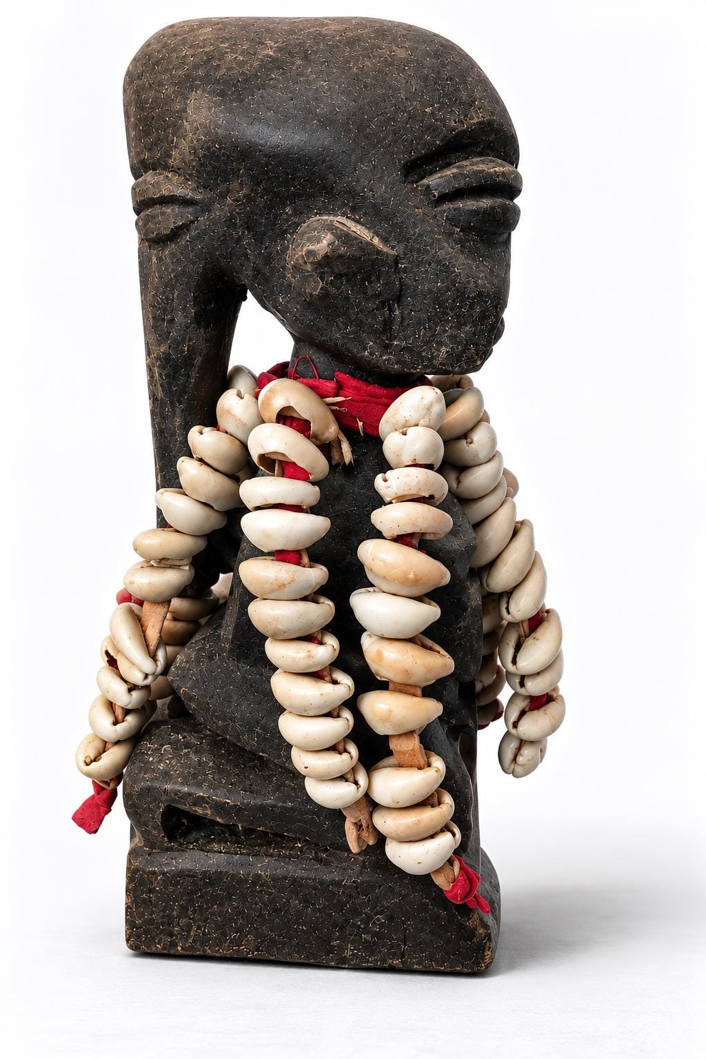 Authentic Yoruba 80 plus Cowrie Shells Ere Esu Alaje Spiritual Statue 11 inches