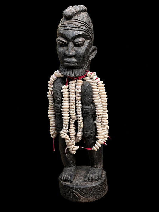 Yoruba 200 Cowrie Shells 20 inches Ere Esu Alaje Spiritual Statue