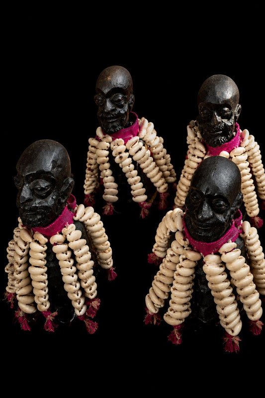 11  inch high Authentic Yoruba 100 Cowrie Shells Ere Esu Alaje Spiritual Statue