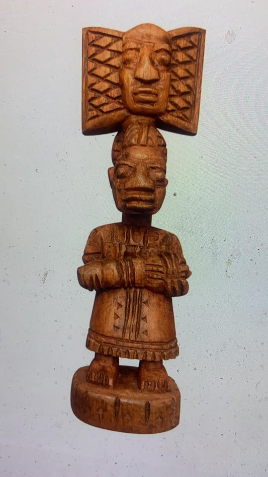 Authentic Traditional Yoruba Oya Statue Hand Carved in Oyo.