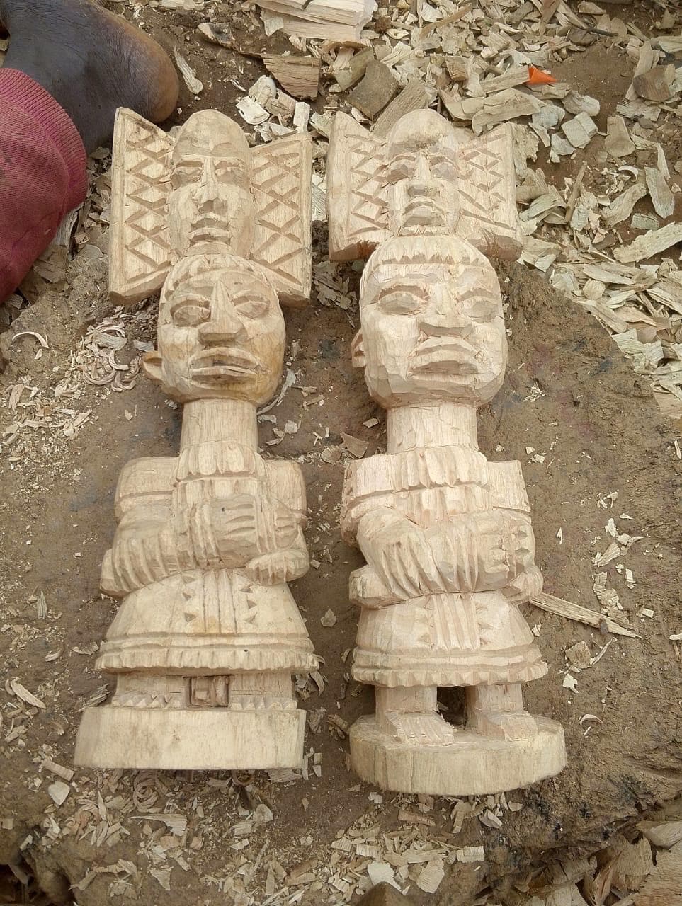 Authentic Traditional Yoruba Oya Statue Hand Carved in Oyo.