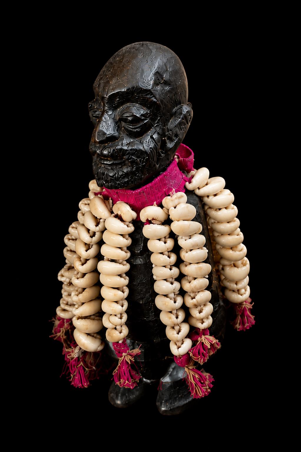 Yoruba 100 Cowrie Shells 11 inches Ere Esu Alaje Spiritual Statue