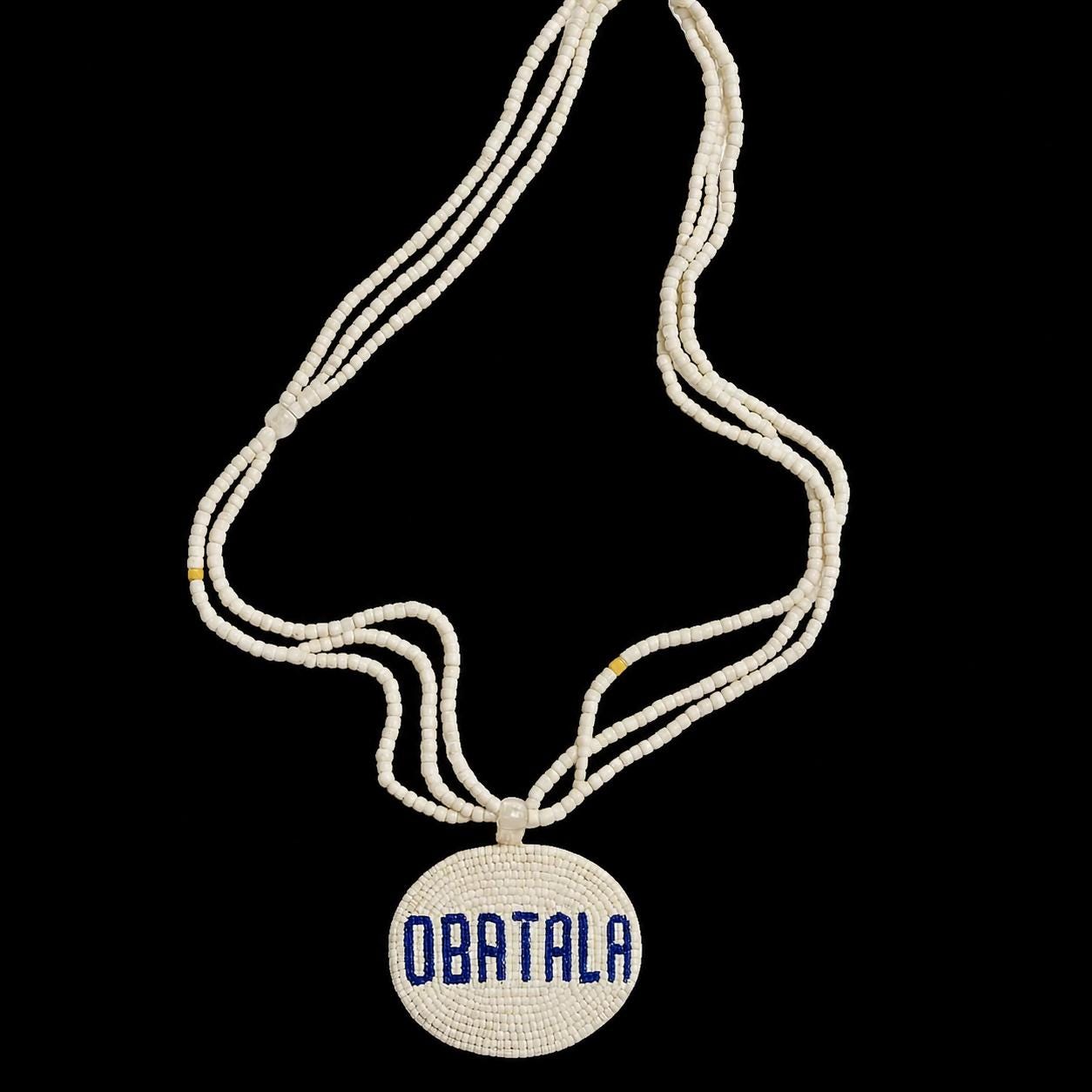 Glass Beads Ileke Obatala beads necklace