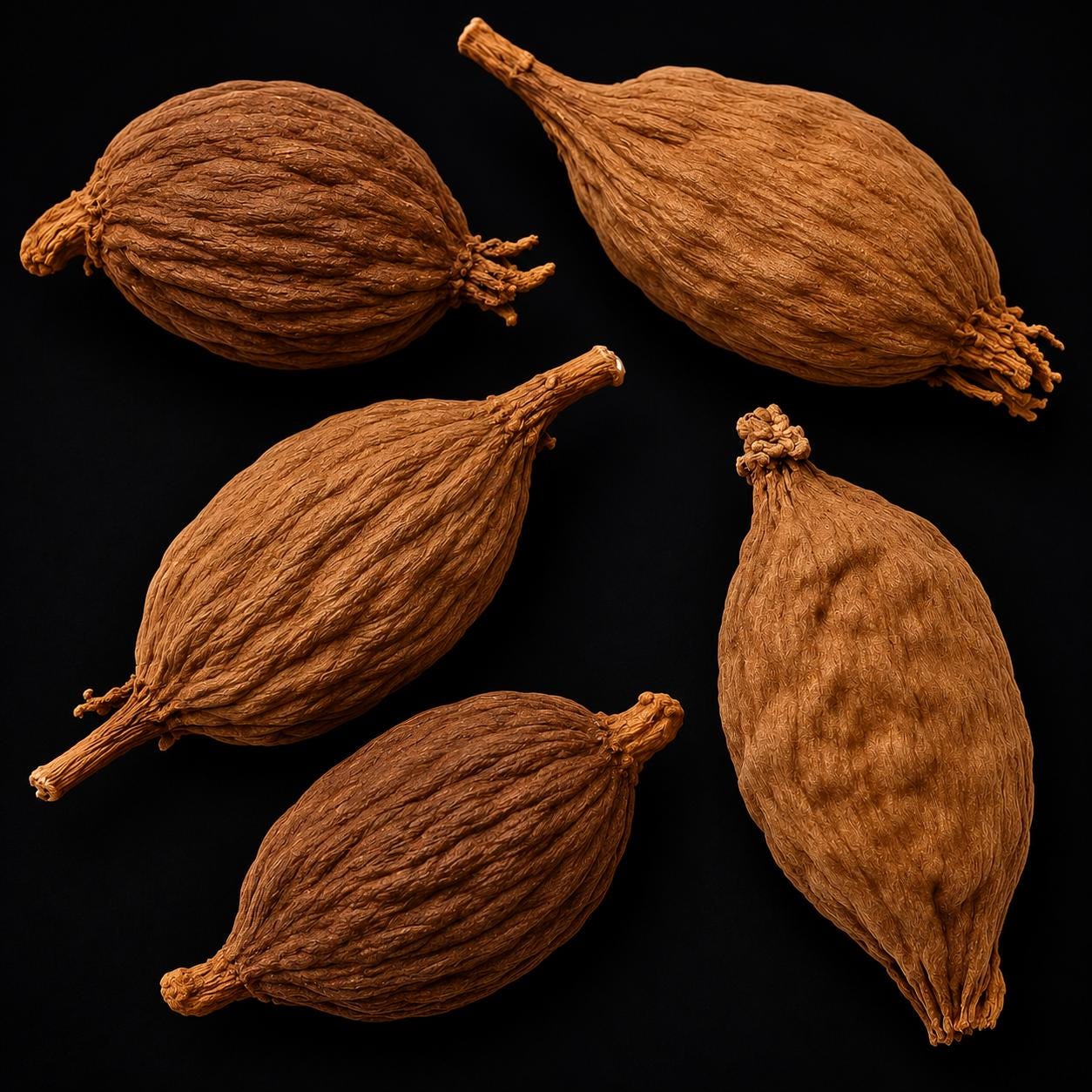 Five  Yoruba  Atare Alligator Pepper Pod  (Dried Spice)