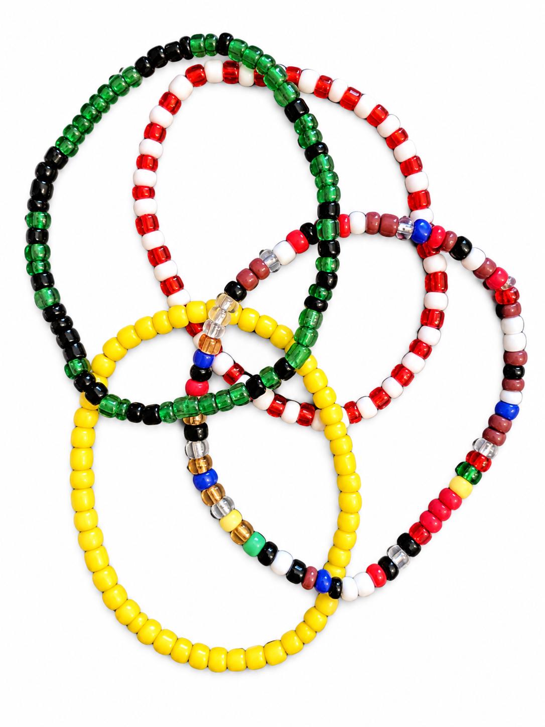 Ifa Yoruba Bracelet set of 4. Oshun Ogun Egbe and Shango