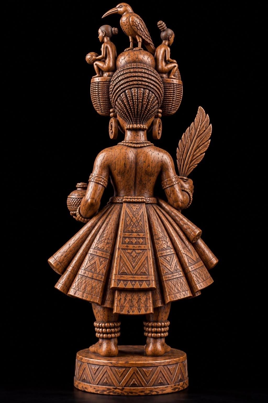 Rare Hand-Carved Yoruba Gelede-Inspired Wood Sculpture | Nigerian African Art | Statement Wall Decor | Collector's Piece