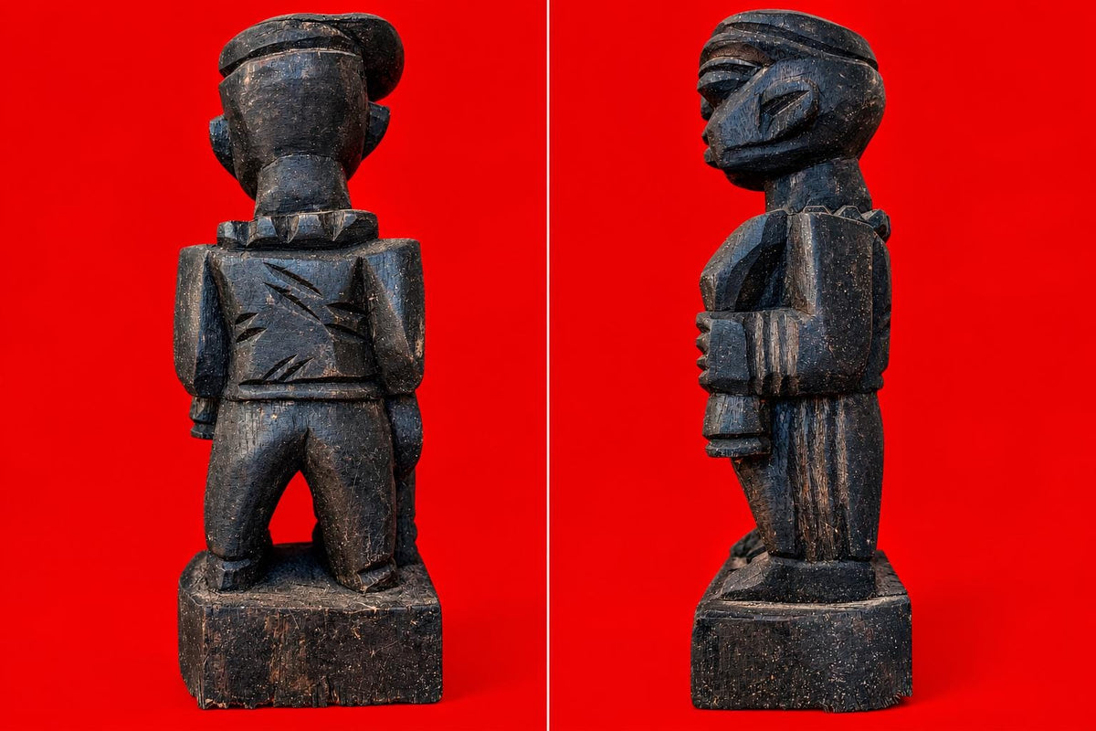 Portable 7 inch high Authentic Traditional Yoruba Ogun Spiritual Statue Ogun Icon
