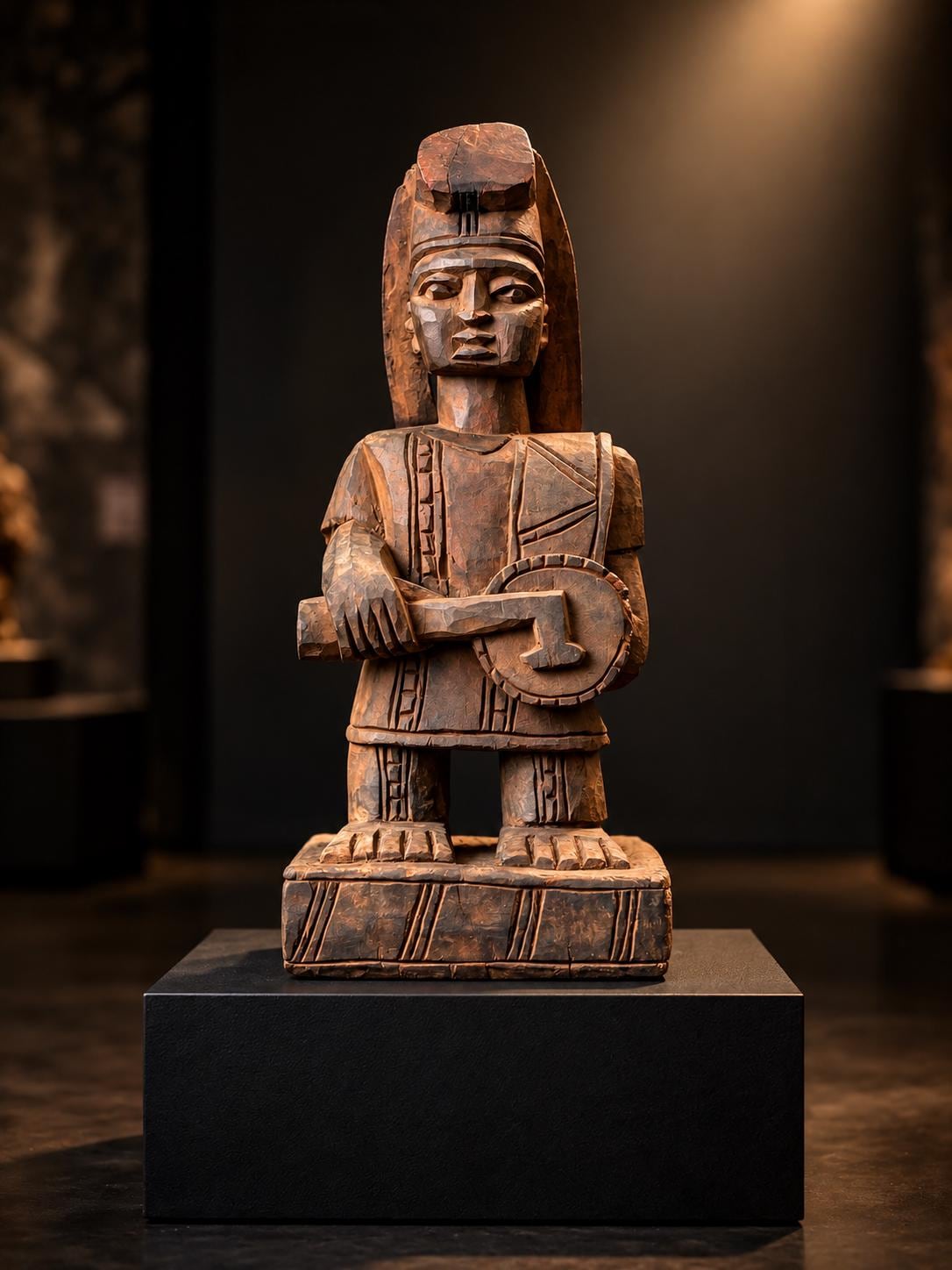 1970s Malania Wood Vintage Yoruba Oyo Figure