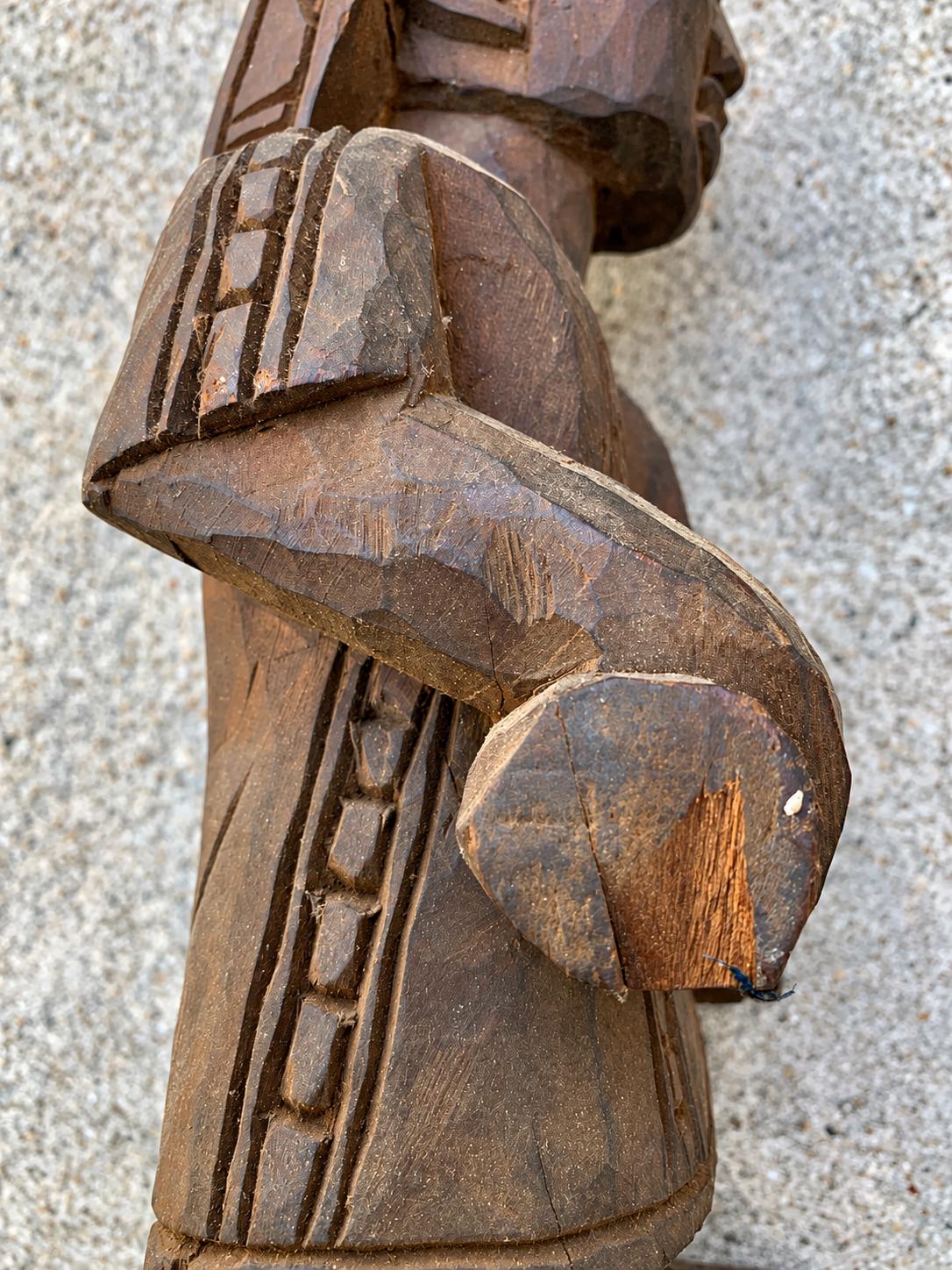 1970s Malania Wood Vintage Yoruba Oyo Figure