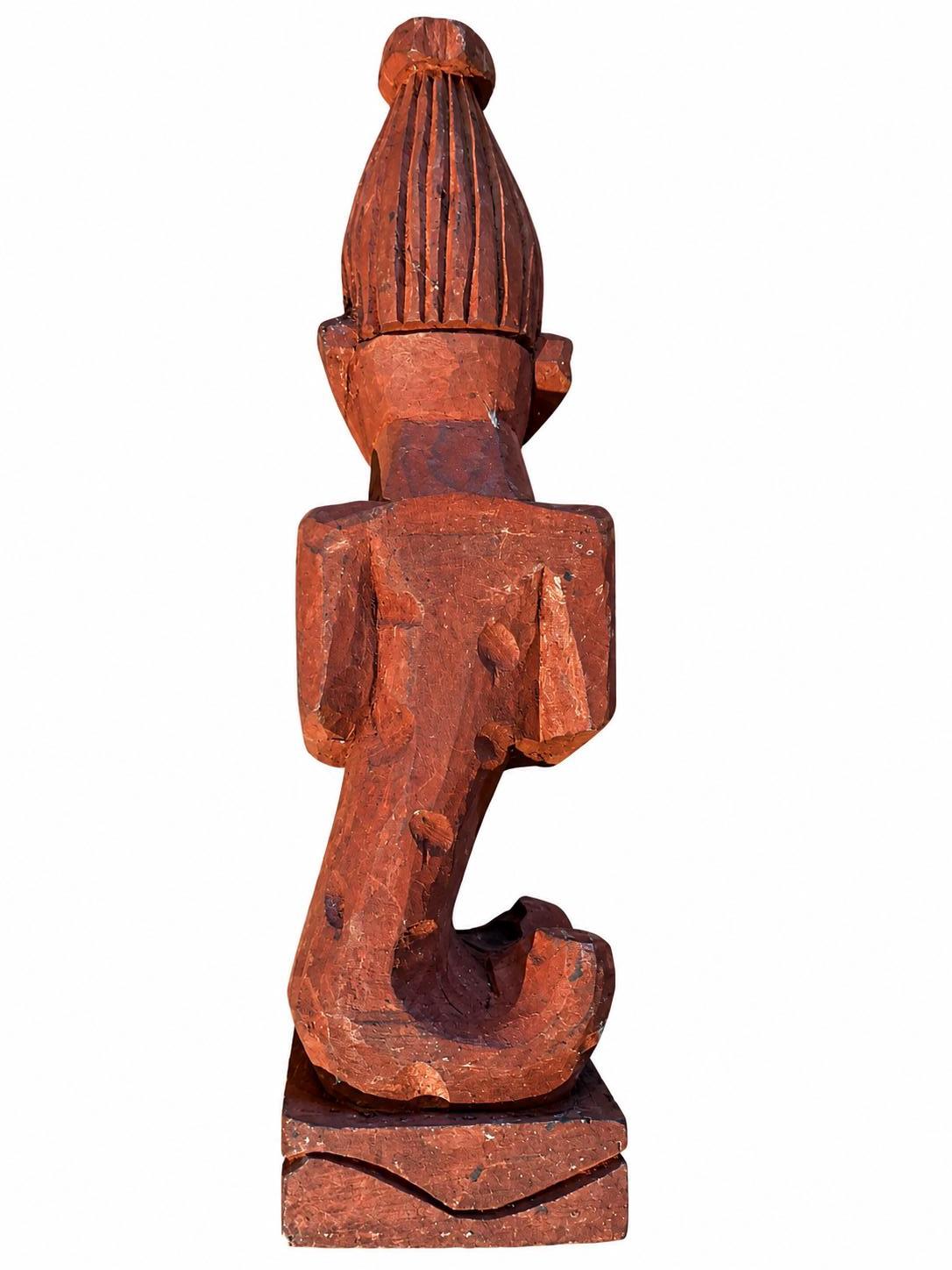 12 inch high Authentic Yoruba 80 plus Cowrie Shells Ere Esu Alaje Spiritual Statue