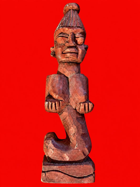 12 inch high Authentic Yoruba 80 plus Cowrie Shells Ere Esu Alaje Spiritual Statue