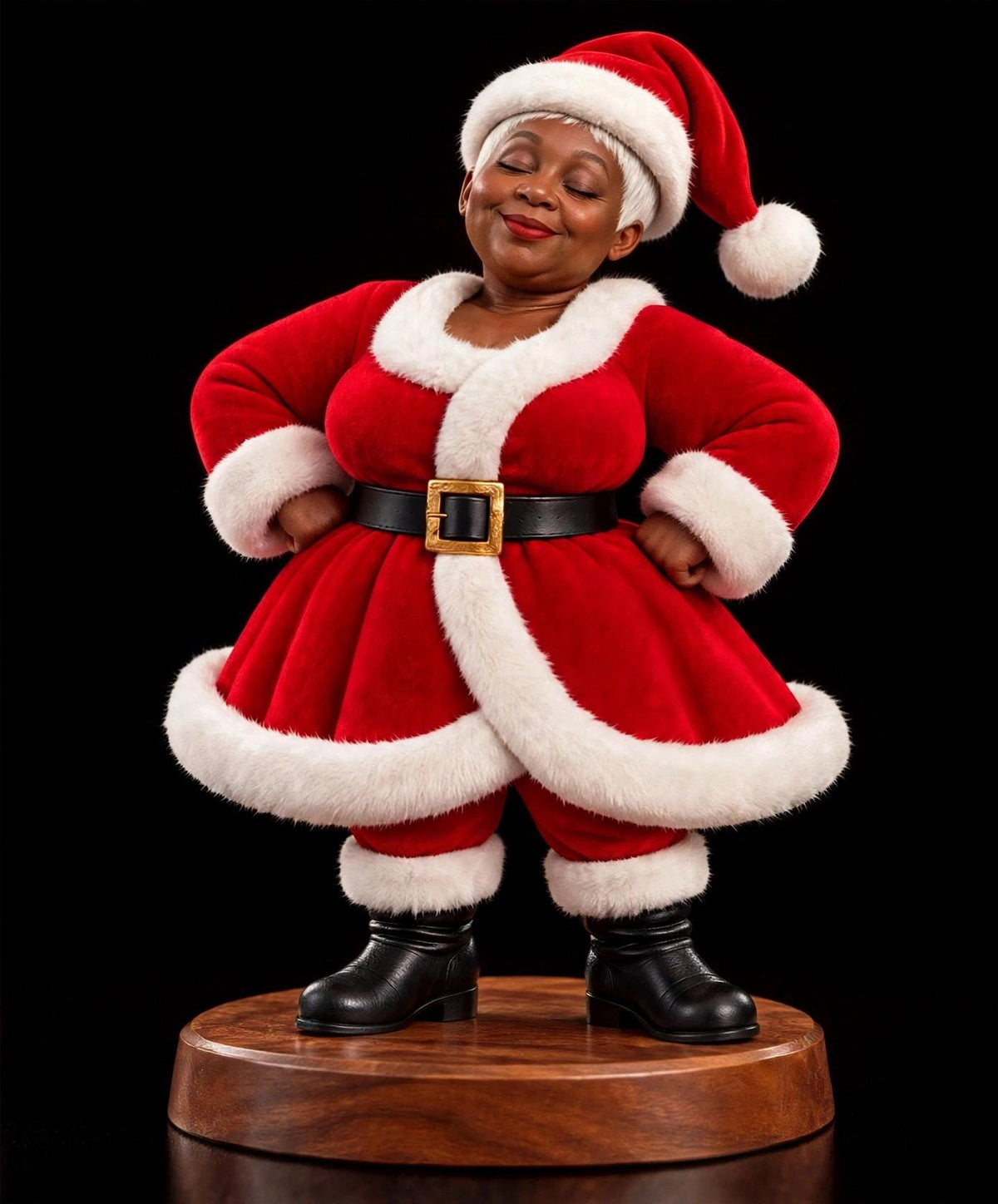 15” Luxury Mrs Santa Claus Sculpture | Premium Christmas Collectible | Statement Holiday Decor | Designer Santa Figurine | Christmas Gift