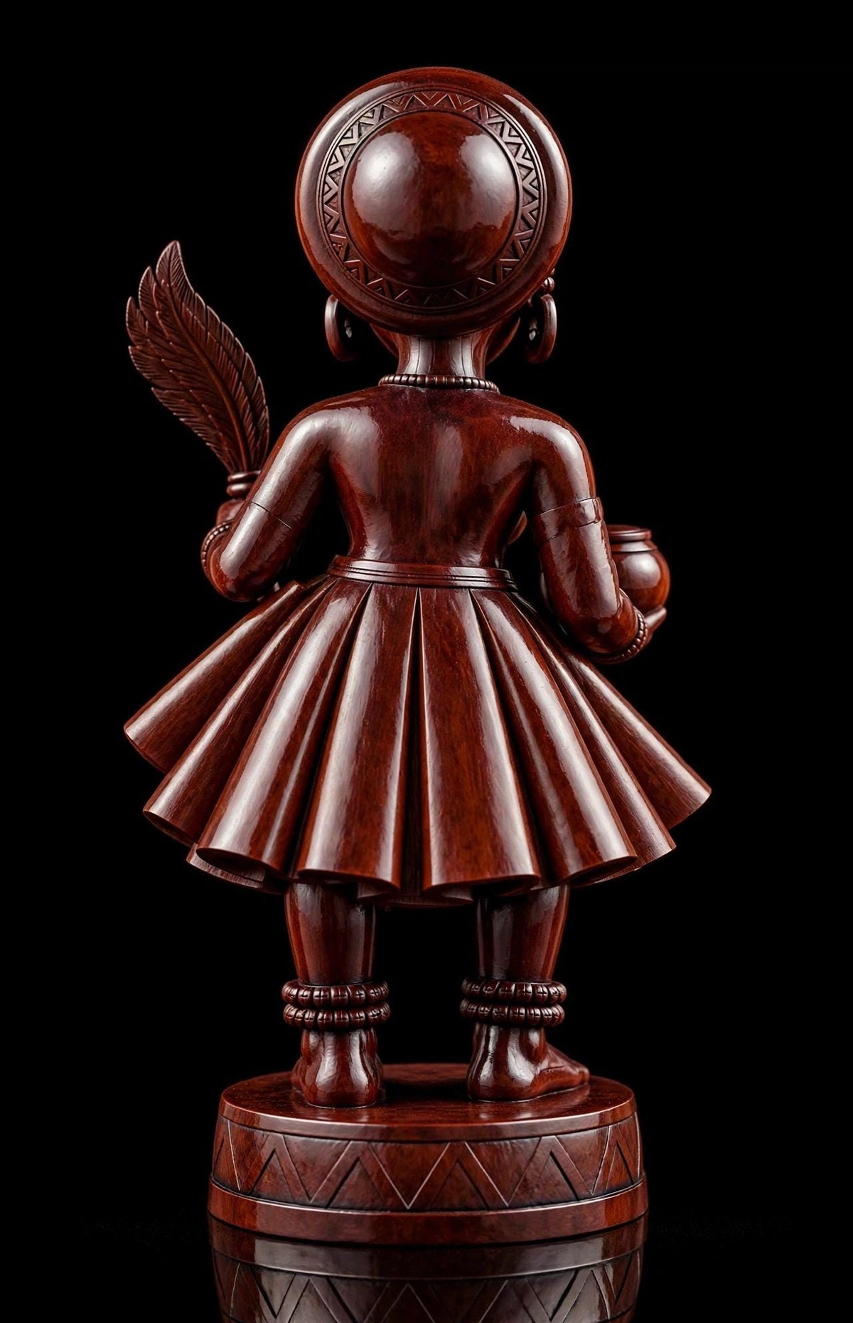 Limited Edition Gelede-Inspired Yoruba Sculpture | 18” Hand-Carved Omo Wood | African Art | Oshogbo Collector’s Statement Piece
