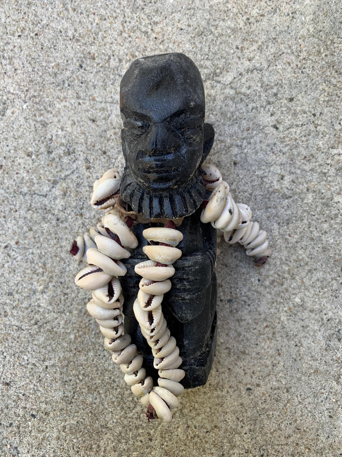 Portable 7 inch high Authentic Yoruba 80 Cowrie Shells Ere Esu Alaje Spiritual Statue