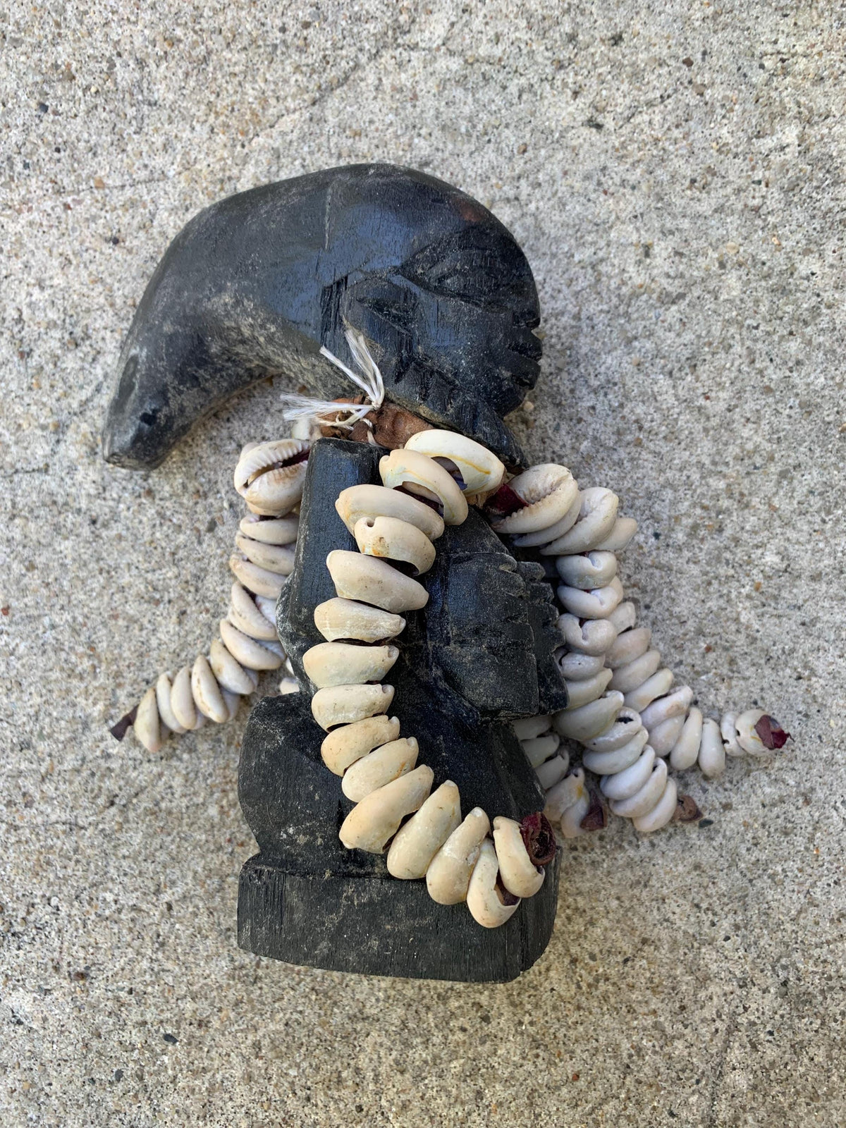 Portable 7 inch high Authentic Yoruba 80 Cowrie Shells Ere Esu Alaje Spiritual Statue