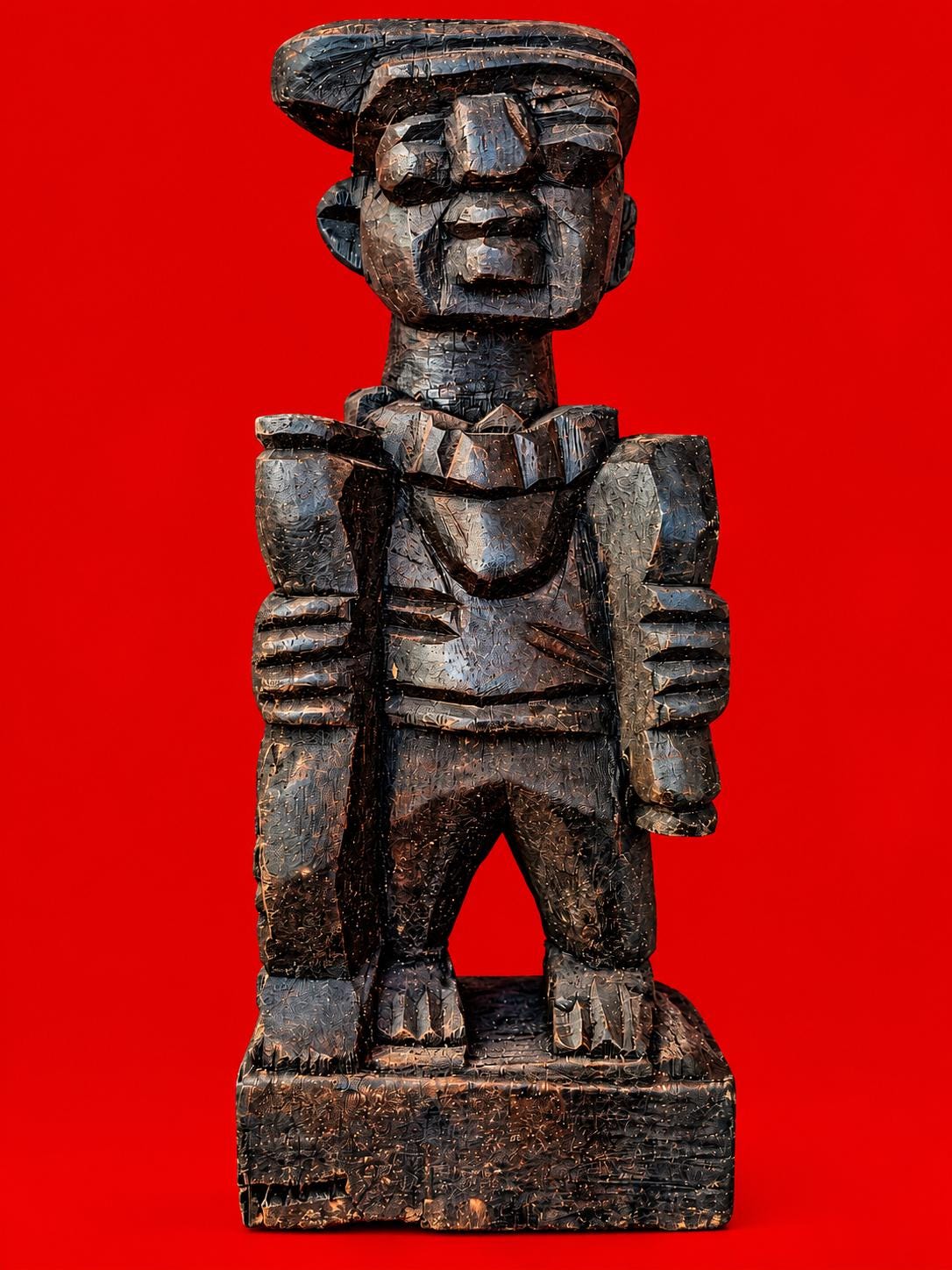 Portable 7 inch high Authentic Traditional Yoruba Ogun Spiritual Statue Ogun Icon