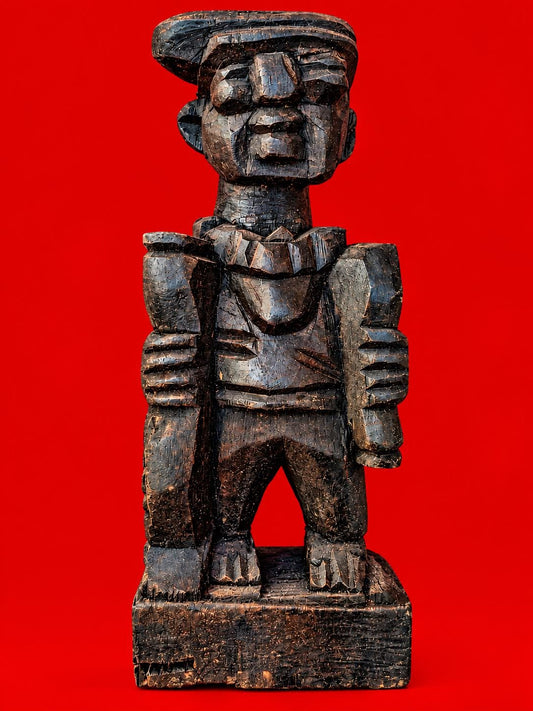 Portable 7 inch high Authentic Traditional Yoruba Ogun Spiritual Statue Ogun Icon