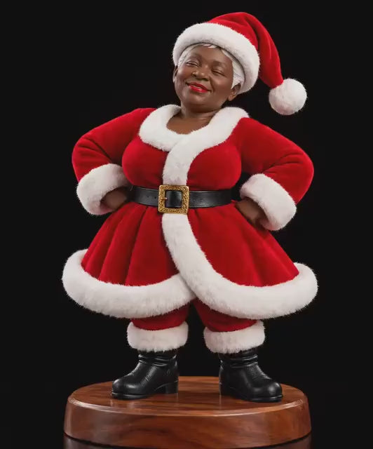 15” Luxury Mrs  Santa Claus Sculpture | Premium Christmas Collectible | Statement Holiday Decor | Designer Santa Figurine | Christmas Gift