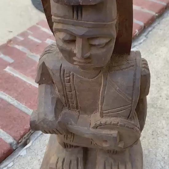 1970s Malania Wood Vintage Yoruba Oyo  Figure